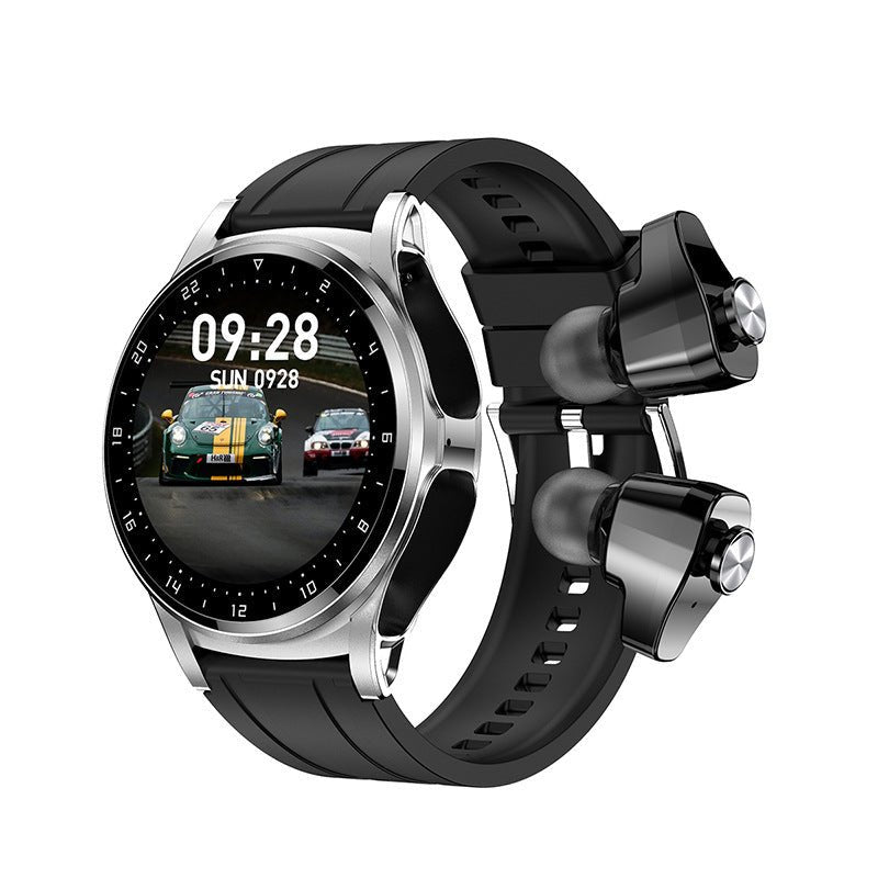 GT66 Montre intelligente TWS 2 - en - 1 avec appel vocal Bluetooth HD - Ivory Deals Market