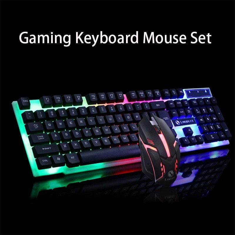 GTX300 Gaming CF LOL Gaming Clavier Souris Glowing Set - Ivory Deals Market