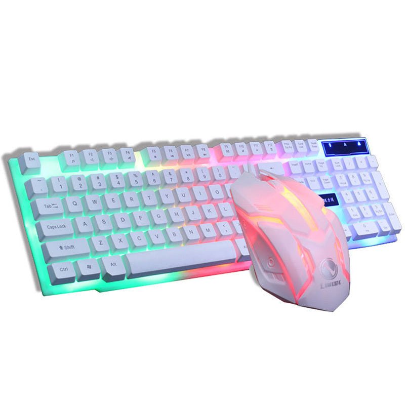 GTX300 Gaming CF LOL Gaming Clavier Souris Glowing Set - Ivory Deals Market