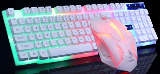 GTX300 Gaming CF LOL Gaming Clavier Souris Glowing Set - Ivory Deals Market