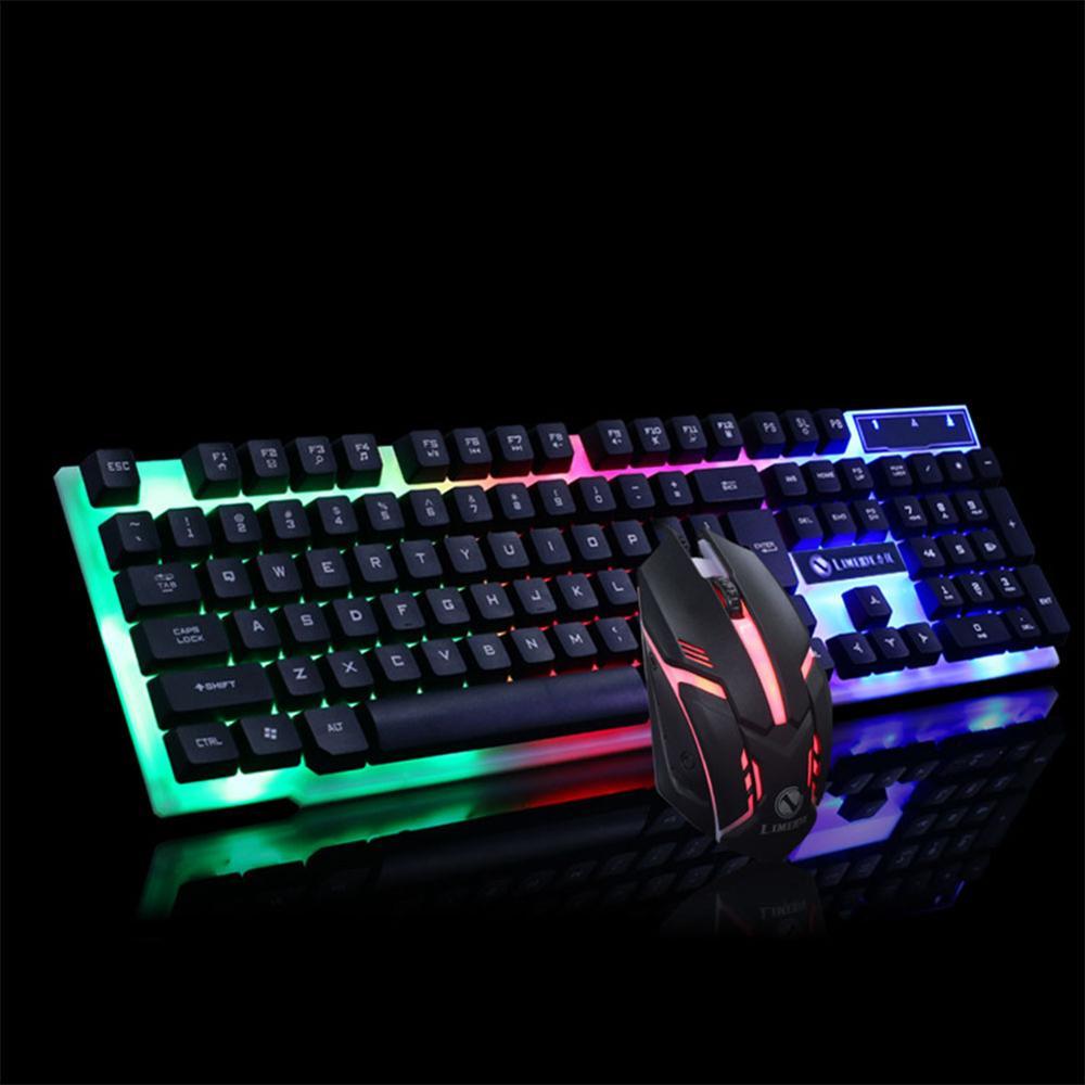 GTX300 Gaming CF LOL Gaming Clavier Souris Glowing Set - Ivory Deals Market