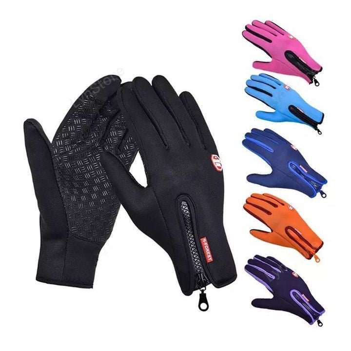 Hiver Gants Écran Tactile Équitation Moto Coulissante Étanche Gants De Sport Avec Polaire - Ivory Deals Market