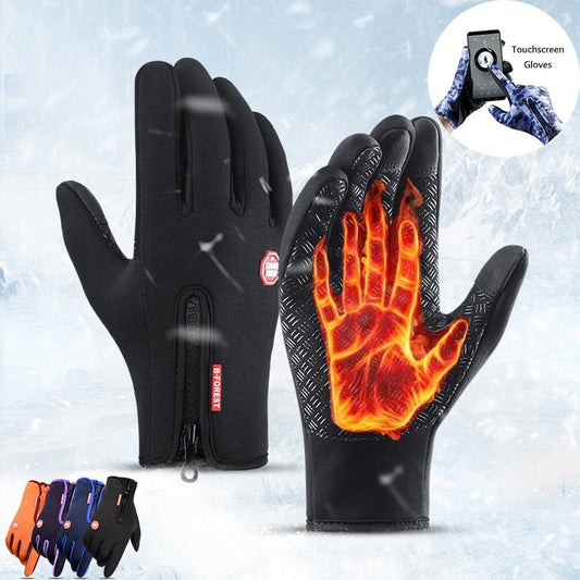 Hiver Gants Écran Tactile Équitation Moto Coulissante Étanche Gants De Sport Avec Polaire - Ivory Deals Market