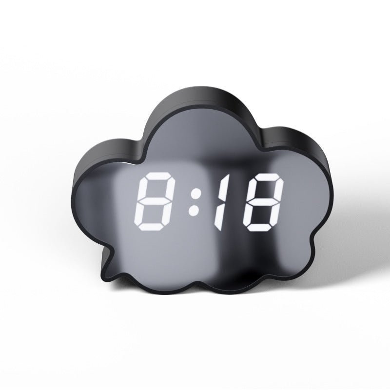 Horloge intelligente à commande vocale avec miroir nuage simple et fonction d'alarme par induction - Ivory Deals Market