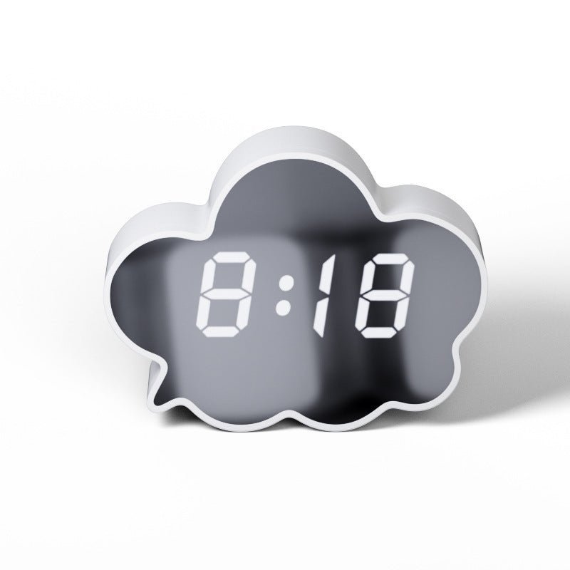 Horloge intelligente à commande vocale avec miroir nuage simple et fonction d'alarme par induction - Ivory Deals Market