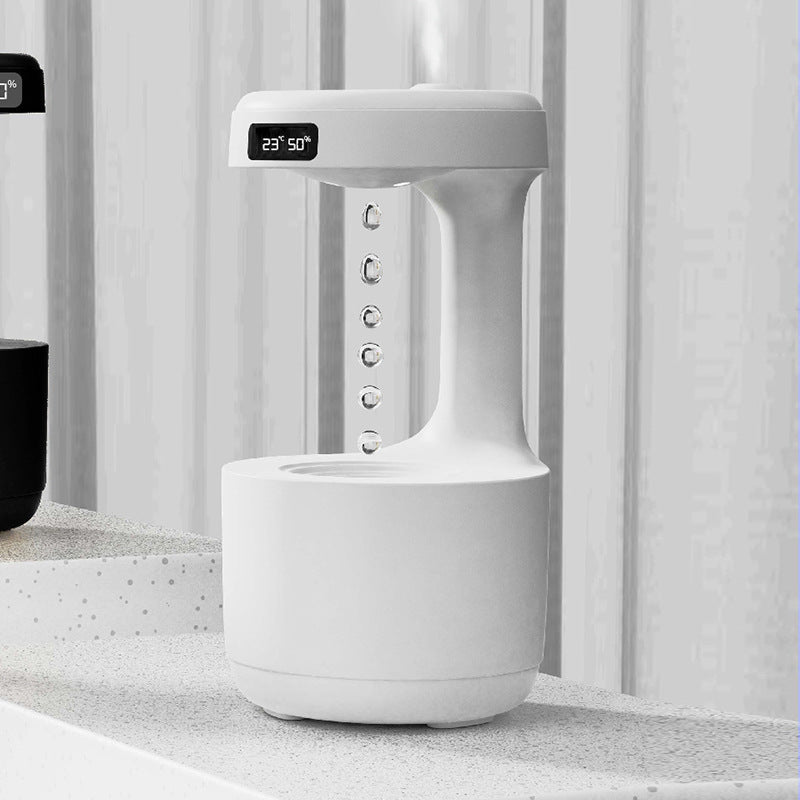 Humidificateur anti - gravité pour chambre avec horloge, diffuseur d'arôme à goutte d'eau en retour, grande capacité, silencieux pour bureau et maison - Ivory Deals Market