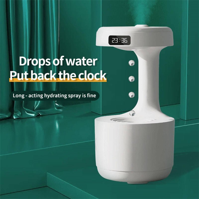 Humidificateur anti - gravité pour chambre avec horloge, diffuseur d'arôme à goutte d'eau en retour, grande capacité, silencieux pour bureau et maison - Ivory Deals Market