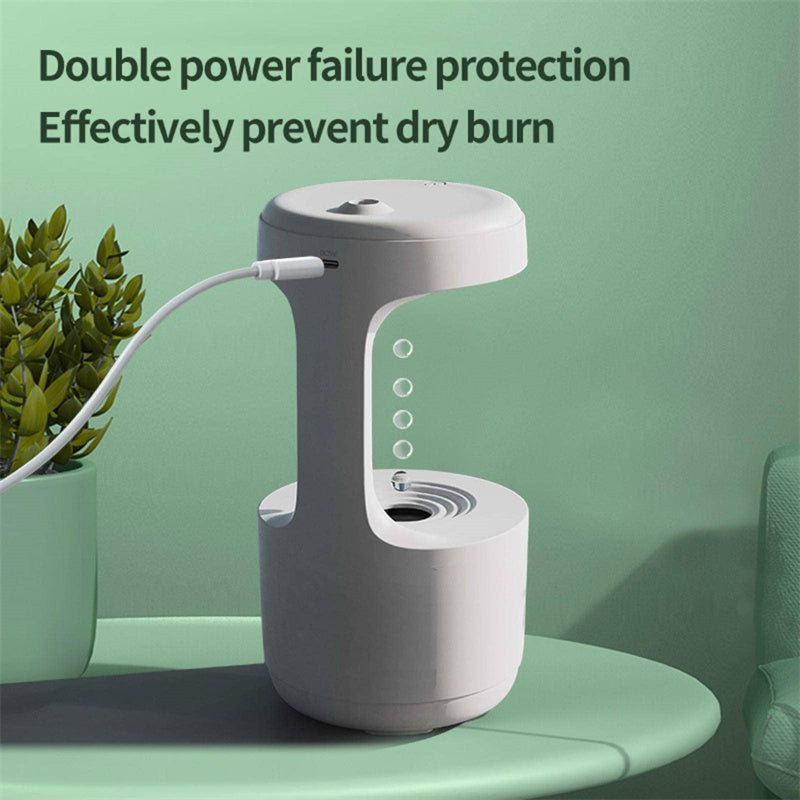 Humidificateur anti - gravité pour chambre avec horloge, diffuseur d'arôme à goutte d'eau en retour, grande capacité, silencieux pour bureau et maison - Ivory Deals Market