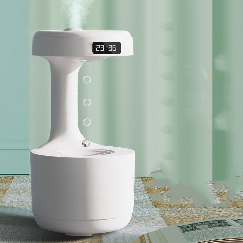 Humidificateur anti - gravité pour chambre avec horloge, diffuseur d'arôme à goutte d'eau en retour, grande capacité, silencieux pour bureau et maison - Ivory Deals Market