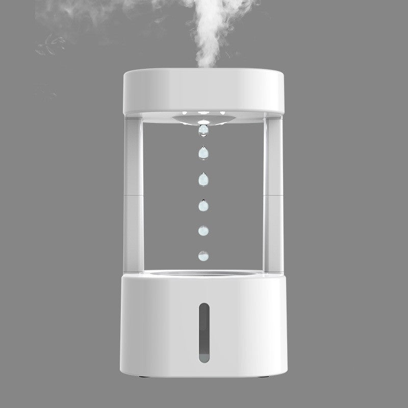 Humidificateur d'air à gouttelettes d'eau anti - gravité créatif avec pulvérisation silencieuse pour la maison et le bureau, muni d'un réservoir d'eau de 580 ml - Ivory Deals Market