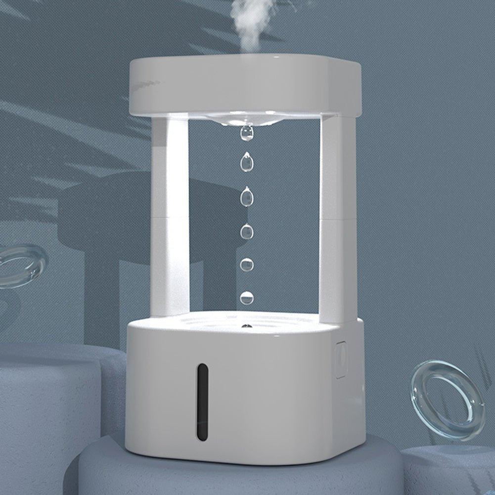 Humidificateur d'air à gouttelettes d'eau anti - gravité créatif avec pulvérisation silencieuse pour la maison et le bureau, muni d'un réservoir d'eau de 580 ml - Ivory Deals Market