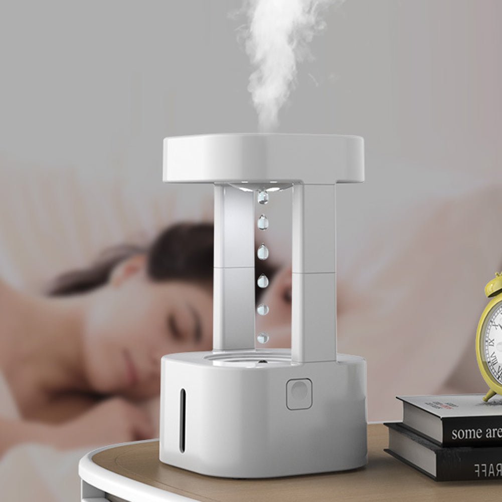 Humidificateur d'air à gouttelettes d'eau anti - gravité créatif avec pulvérisation silencieuse pour la maison et le bureau, muni d'un réservoir d'eau de 580 ml - Ivory Deals Market