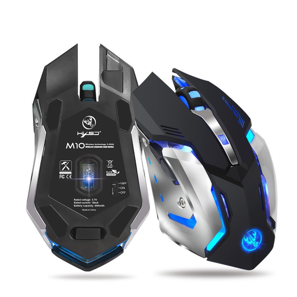 HXSJ nouveau sans fil souris 2.4GPI souris de jeu lumineux souris - Ivory Deals Market