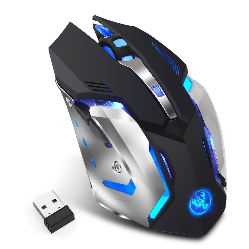 HXSJ nouveau sans fil souris 2.4GPI souris de jeu lumineux souris - Ivory Deals Market