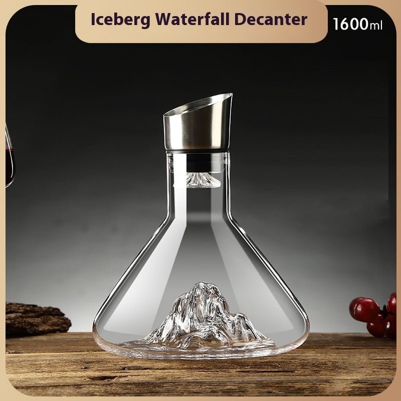 Iceberg Cascade Vin Décanteur Verre Cristal - Ivory Deals Market