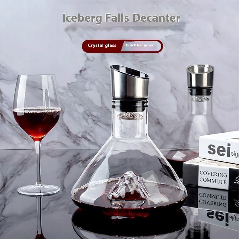 Iceberg Cascade Vin Décanteur Verre Cristal - Ivory Deals Market