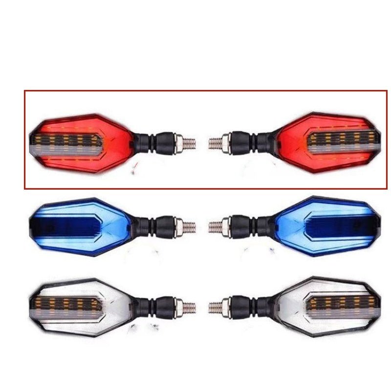 Indicateur de direction modifié à deux couleurs avec guide lumineux à 30 LED pour moto - Ivory Deals Market