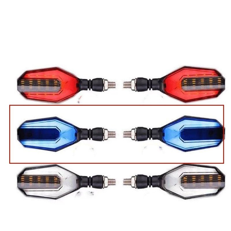 Indicateur de direction modifié à deux couleurs avec guide lumineux à 30 LED pour moto - Ivory Deals Market