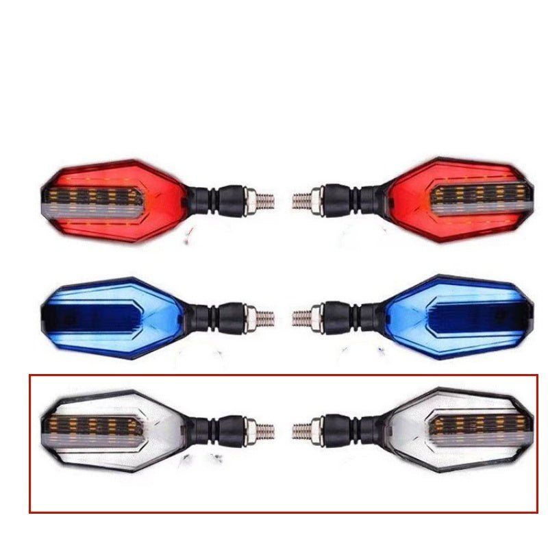 Indicateur de direction modifié à deux couleurs avec guide lumineux à 30 LED pour moto - Ivory Deals Market