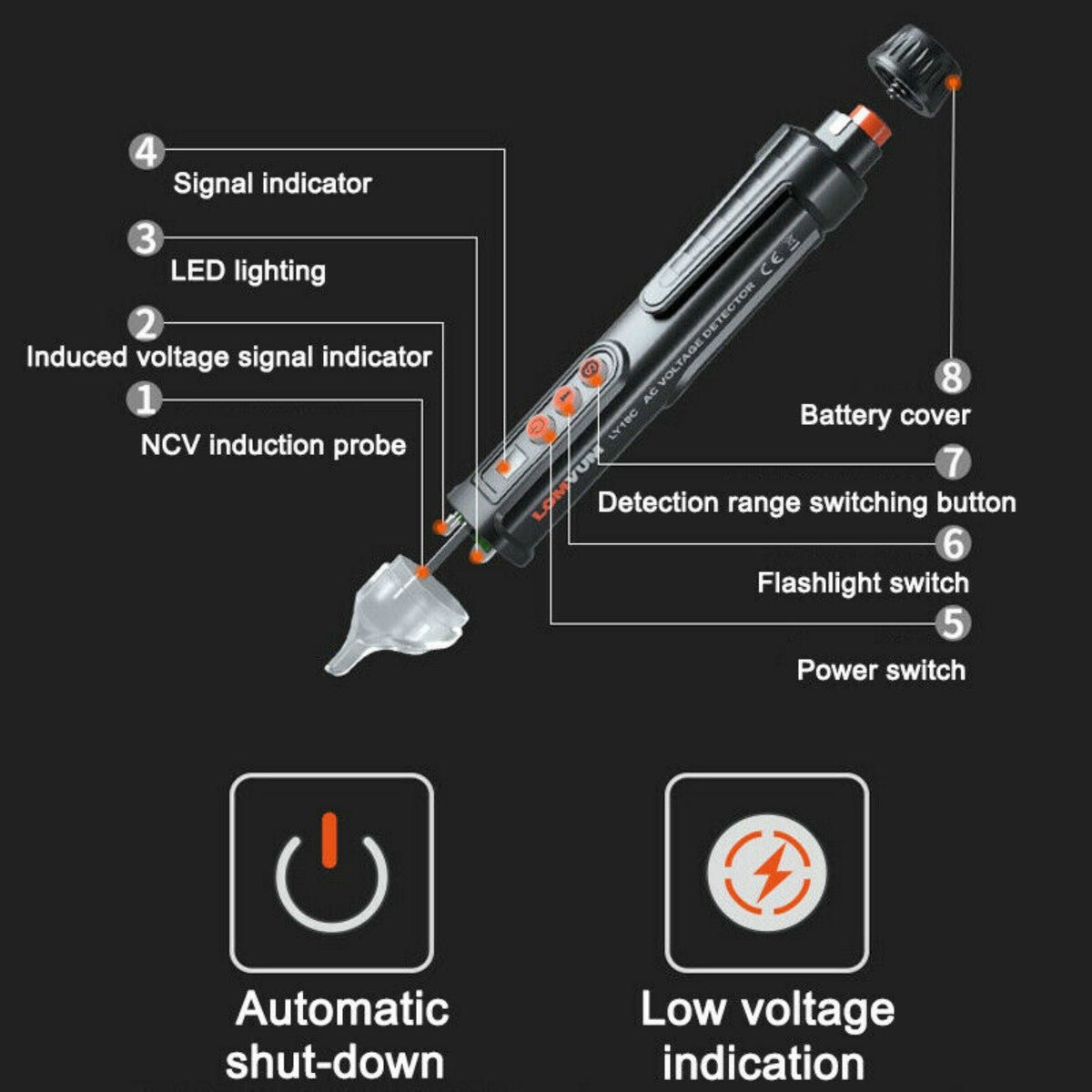 Intelligent checkpoint test crayon multi - fonction ligne de détection à induction stylo - Ivory Deals Market