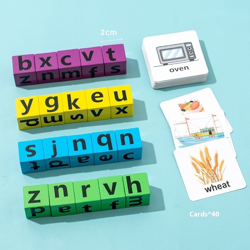 Jeu de construction de blocs de lettres de l'alphabet pour enfants - Ivory Deals Market