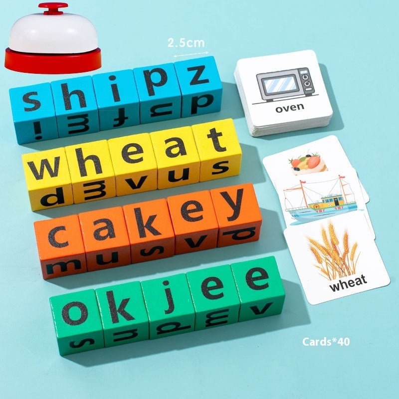 Jeu de construction de blocs de lettres de l'alphabet pour enfants - Ivory Deals Market