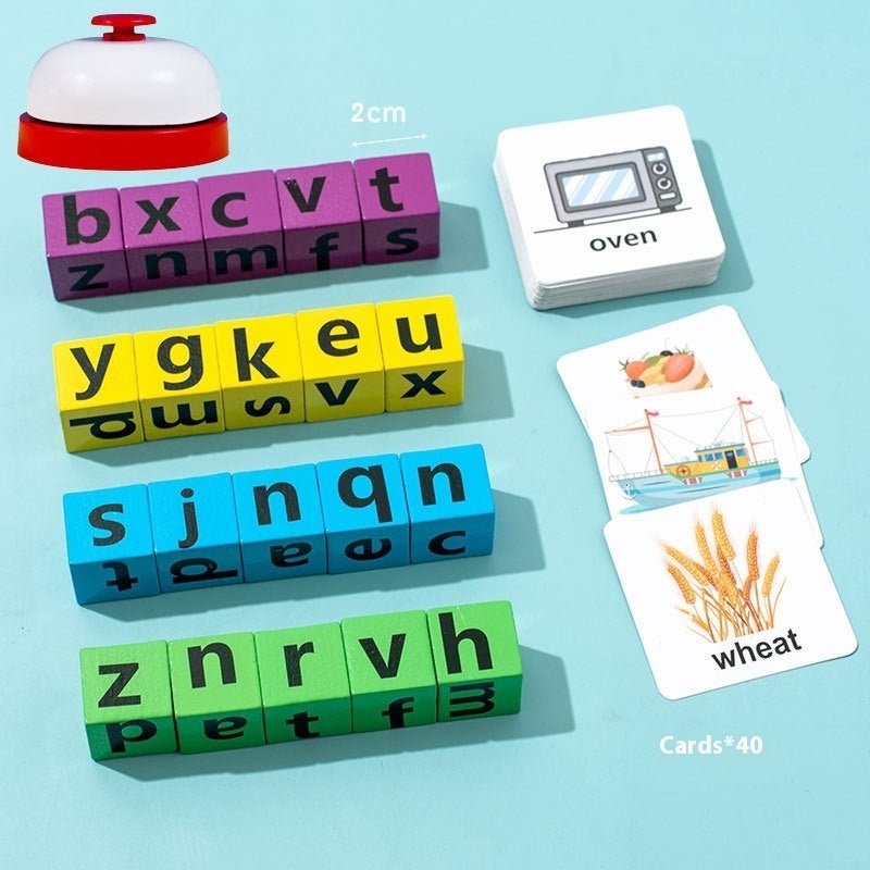 Jeu de construction de blocs de lettres de l'alphabet pour enfants - Ivory Deals Market