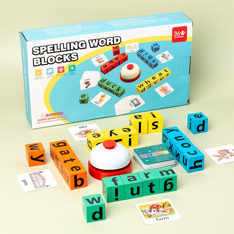 Jeu de construction de blocs de lettres de l'alphabet pour enfants - Ivory Deals Market