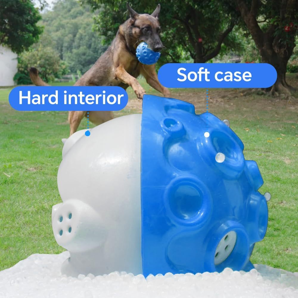 Jouet à balles pour chien, jouet interactif à mâcher pour mâcher aggressif avec bruit magique grinçant et durable en caoutchouc élastique pour animaux de compagnie jouets à mâcher pour petits moyens grands chiens soulagent l'anxiété jouet - Ivory Deals Market