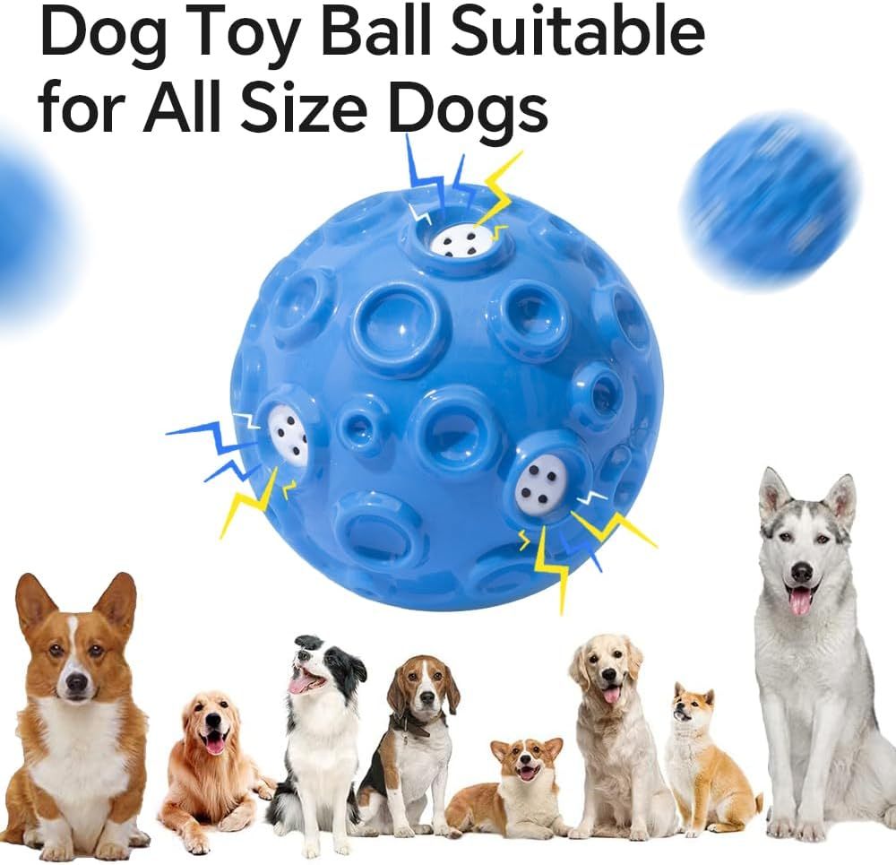 Jouet à balles pour chien, jouet interactif à mâcher pour mâcher aggressif avec bruit magique grinçant et durable en caoutchouc élastique pour animaux de compagnie jouets à mâcher pour petits moyens grands chiens soulagent l'anxiété jouet - Ivory Deals Market