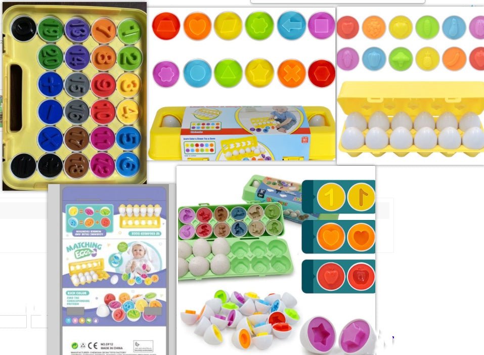 Jouet éducatif pour bébé, jeu d'œuf intelligent, jeux de tri de formes, jouets Montessori en forme d'œufs pour enfants - Ivory Deals Market