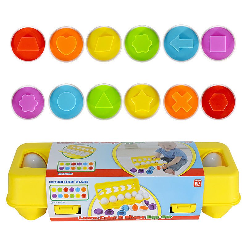 Jouet éducatif pour bébé, jeu d'œuf intelligent, jeux de tri de formes, jouets Montessori en forme d'œufs pour enfants - Ivory Deals Market