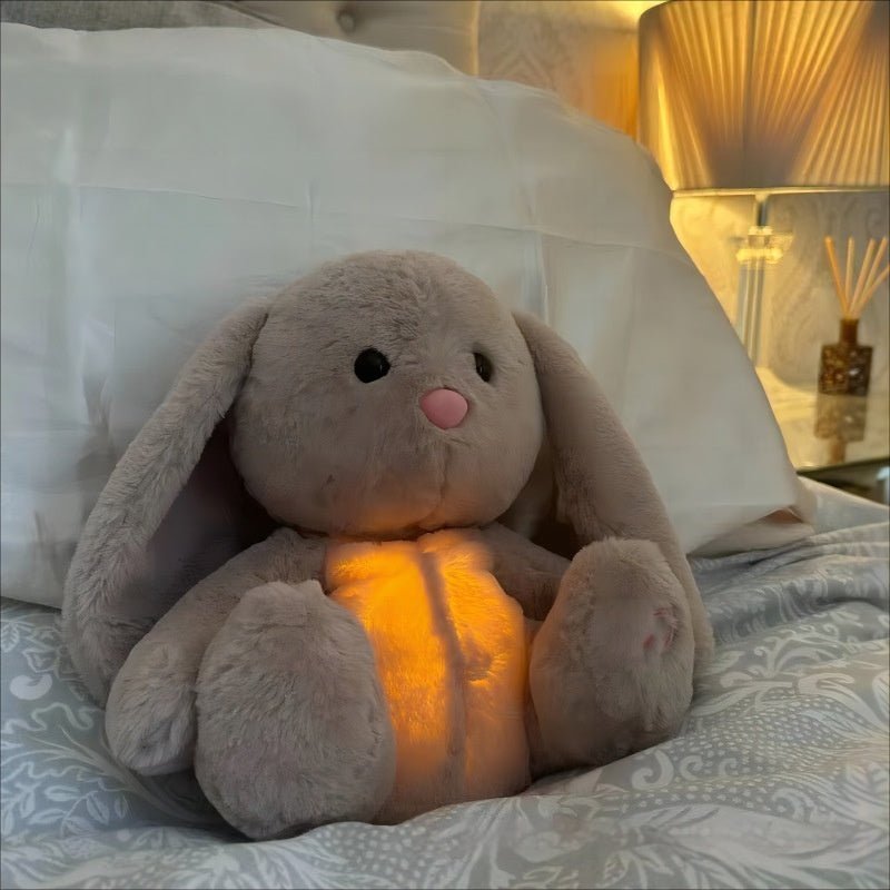 Jouet en peluche apaisant pour bébé avec un lapin respirant pour apaiser l'anxiété du nouveau - né - Ivory Deals Market