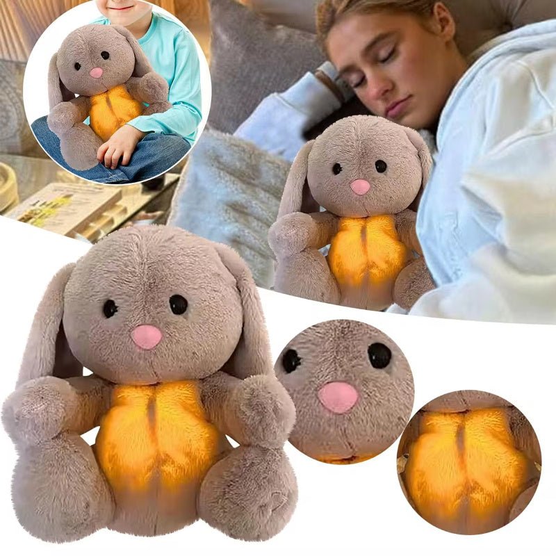 Jouet en peluche apaisant pour bébé avec un lapin respirant pour apaiser l'anxiété du nouveau - né - Ivory Deals Market