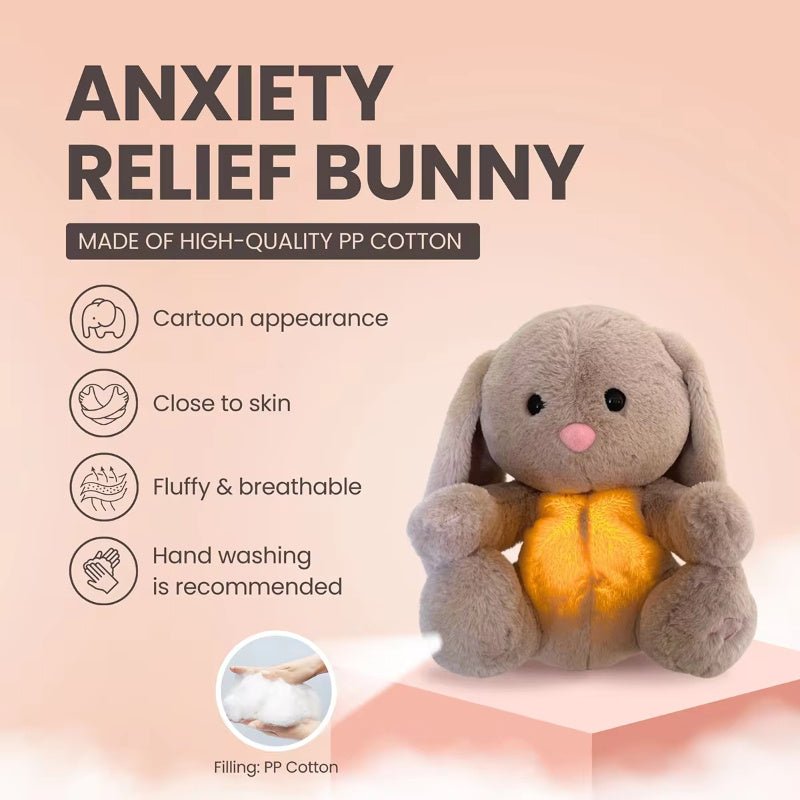 Jouet en peluche apaisant pour bébé avec un lapin respirant pour apaiser l'anxiété du nouveau - né - Ivory Deals Market