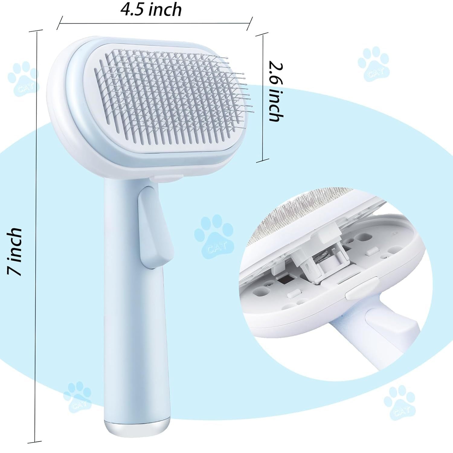 Kit de fournitures de toilettage pour animaux de compagnie, brosse pour chien chat, 5 en 1, brosse scintillante pour obtenir un râteau de sous - manteau, pinceaux pour chats d'intérieur, ensemble multifonctions - Ivory Deals Market