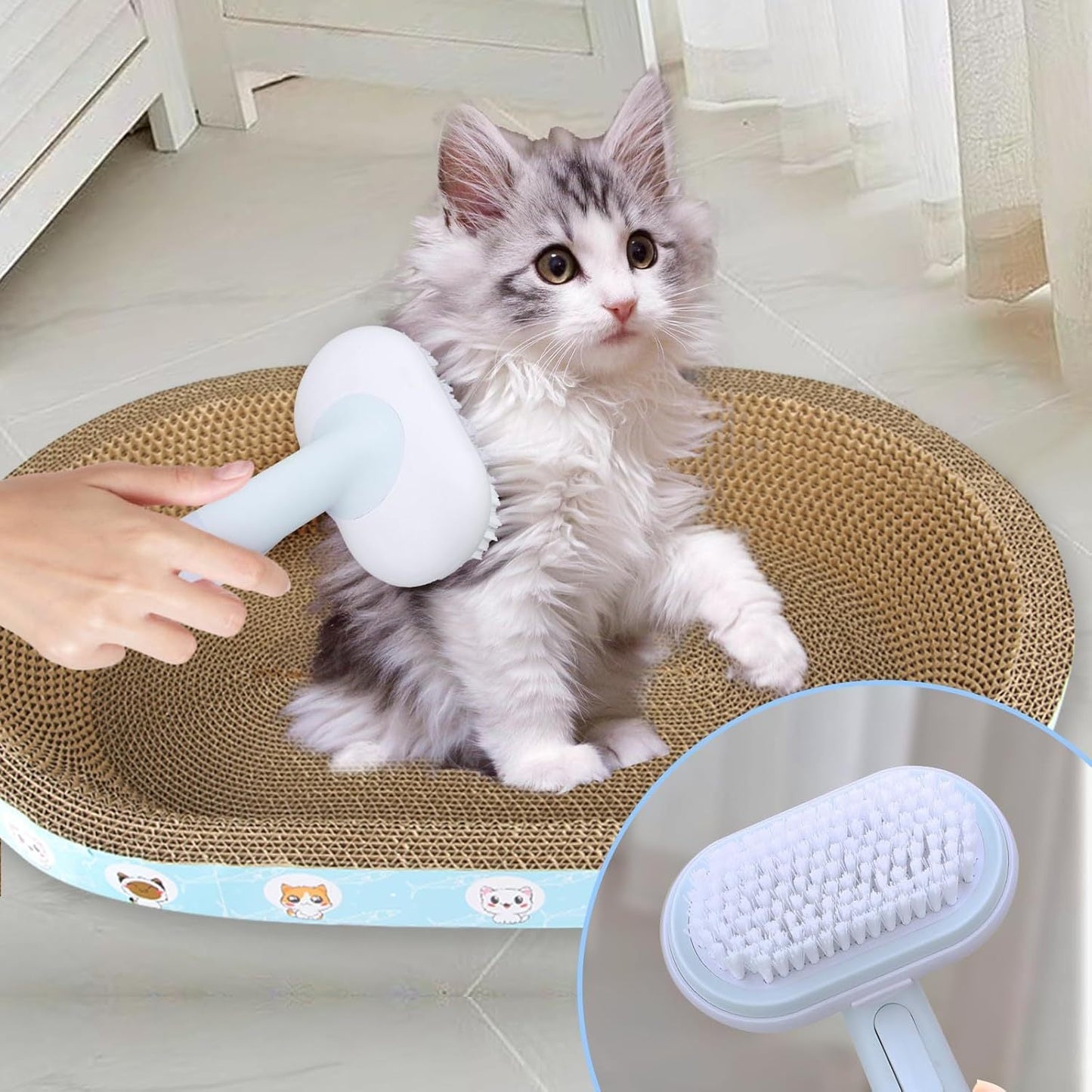 Kit de fournitures de toilettage pour animaux de compagnie, brosse pour chien chat, 5 en 1, brosse scintillante pour obtenir un râteau de sous - manteau, pinceaux pour chats d'intérieur, ensemble multifonctions - Ivory Deals Market