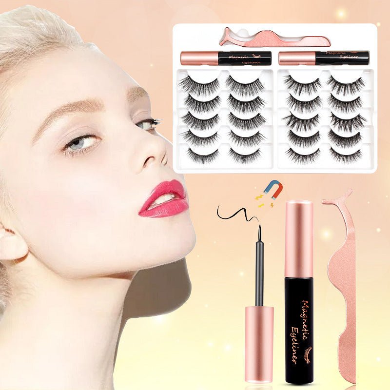 Kit magnétique de cils imperméables sans colle avec eyeliner magnétique. - Ivory Deals Market