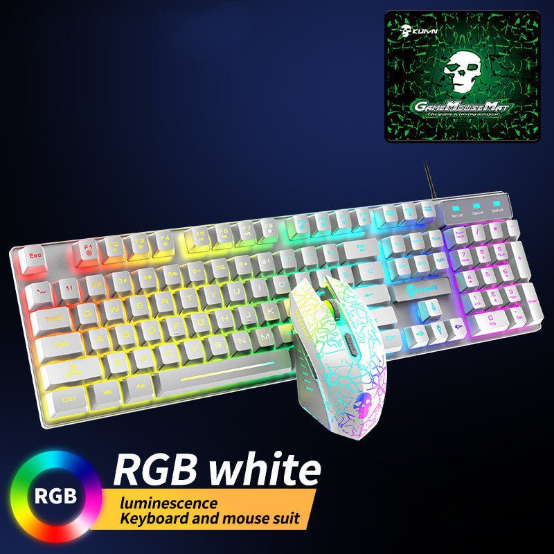 Kuiying T6RGB Lumineux Clavier Et Souris Ensemble - Ivory Deals Market