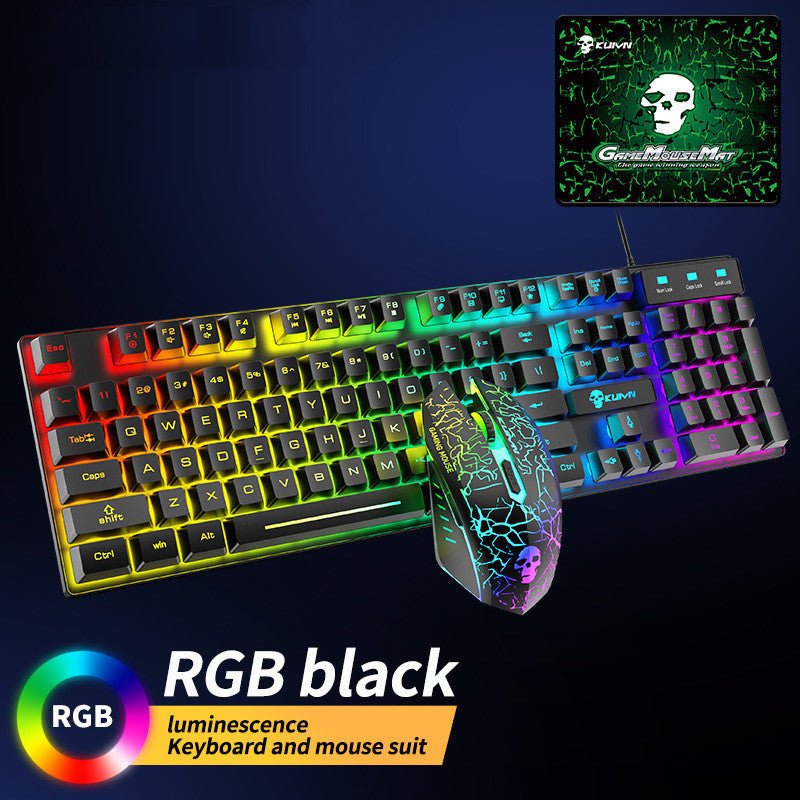 Kuiying T6RGB Lumineux Clavier Et Souris Ensemble - Ivory Deals Market