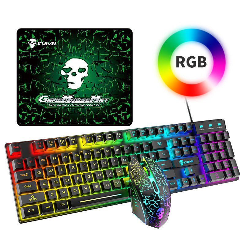 Kuiying T6RGB Lumineux Clavier Et Souris Ensemble - Ivory Deals Market