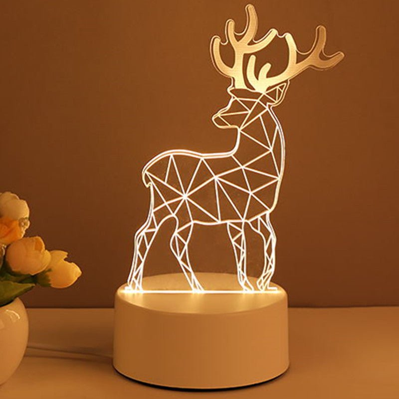 Lampe 3D en acrylique, lumières LED USB, enseigne néon, décoration de Noël pour la maison, cadeaux de la Saint - Valentin. - Ivory Deals Market