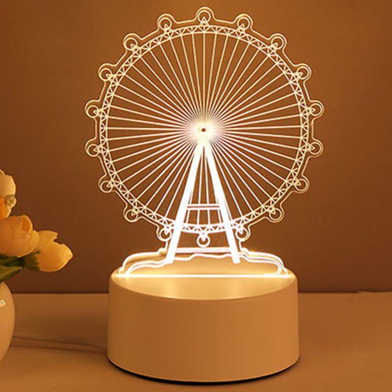 Lampe 3D en acrylique, lumières LED USB, enseigne néon, décoration de Noël pour la maison, cadeaux de la Saint - Valentin. - Ivory Deals Market