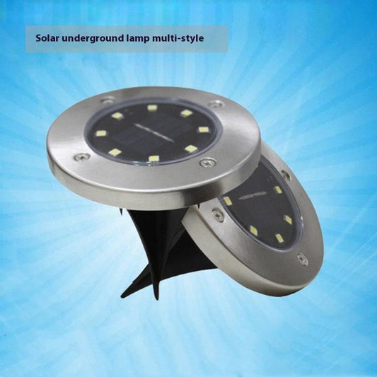 Lampe de jardin solaire en acier inoxydable enterrée à l'extérieur - Ivory Deals Market