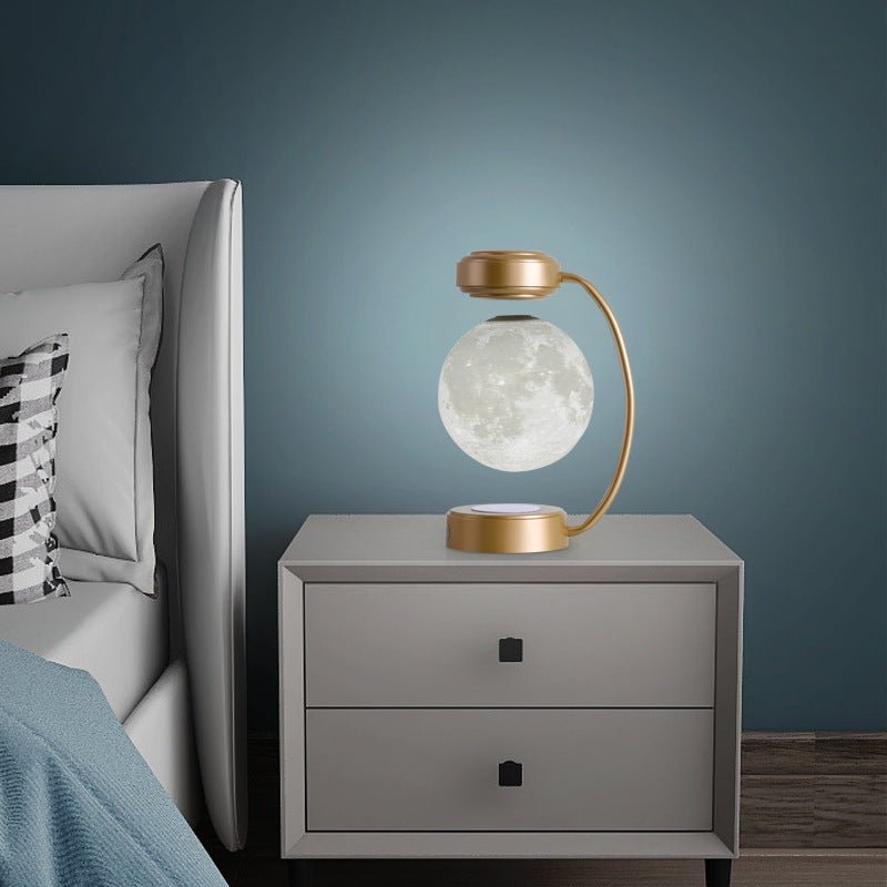 Lampe de lune LED 3D sans fil, lévitant magnétiquement, en rotation, pour l'école, le bureau, la librairie et la décoration à la maison - Ivory Deals Market