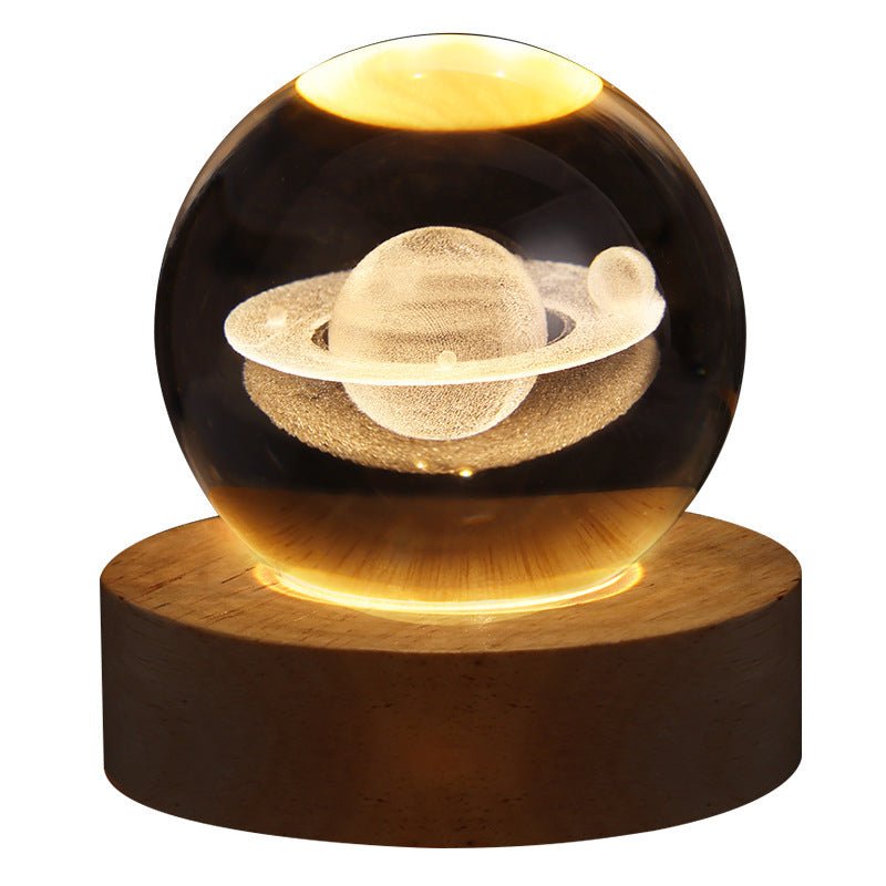 Lampe de table à boule de cristal galaxie avec lumière LED, lampe de lune 3D pour la chambre, la décoration de la maison, les fêtes d'enfants et les cadeaux d'anniversaire. - Ivory Deals Market