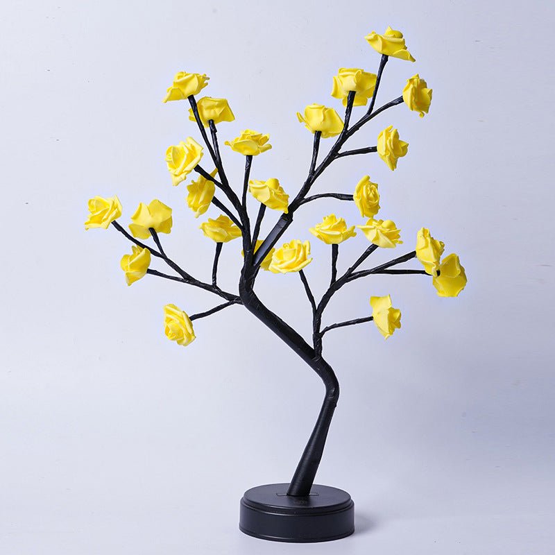 Lampe de table Arbre de fleurs Roses Lampes féériques de bureau Lumières de nuit à piles Cadeaux pour mariage Saint - Valentin Décoration de Noël - Ivory Deals Market