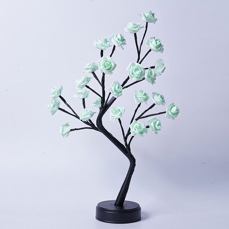 Lampe de table Arbre de fleurs Roses Lampes féériques de bureau Lumières de nuit à piles Cadeaux pour mariage Saint - Valentin Décoration de Noël - Ivory Deals Market