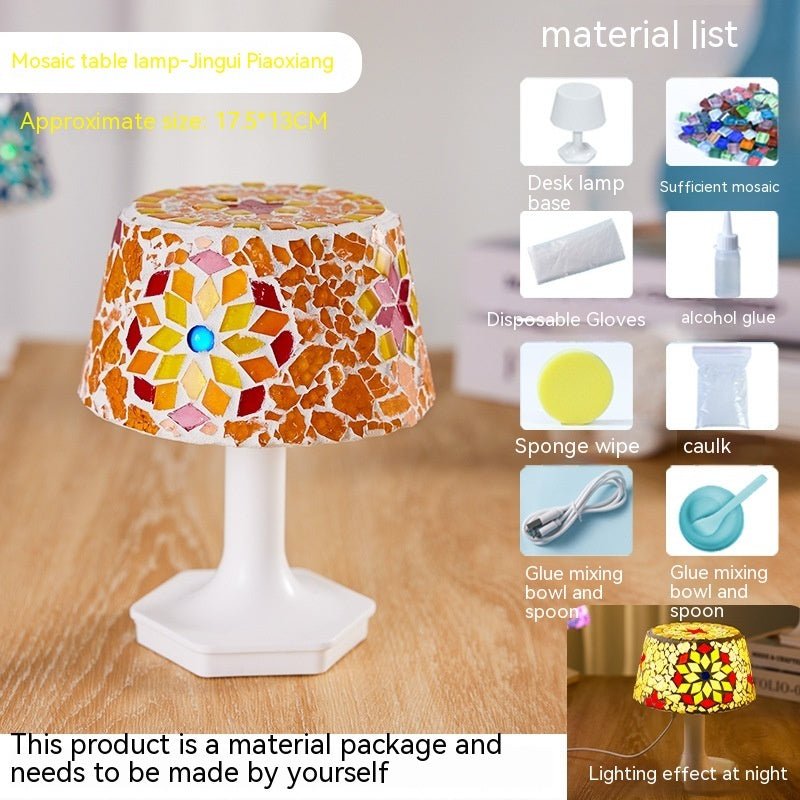 Lampe de table mosaïque pour enfants bricolage fait à la main - Ivory Deals Market