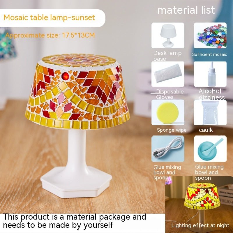 Lampe de table mosaïque pour enfants bricolage fait à la main - Ivory Deals Market